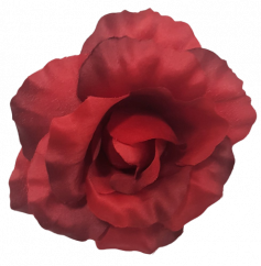 Růže hlava květu O 13cm červená umělá