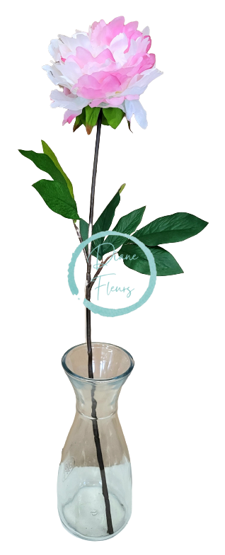 Peónia pivonka kusová na stonke Exclusive ružová 65cm umelá