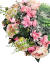 Smútočný veniec "Srdce" umelé pivonky, ranunculus, eukalyptus a doplnky 40cm x 40cm