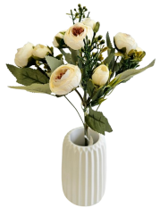 Ranunculus kytica x5 28cm krémová umelá