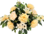 Groß trauergesteck aus künstliche Chrysanthemen, Rosen, Gladiolen und Zubehör 85cm x 45cm x 28cm