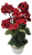 Sztuczna Pelargonia w doniczce 25cm x wys. 49cm czerwona, ciężka kompozycja