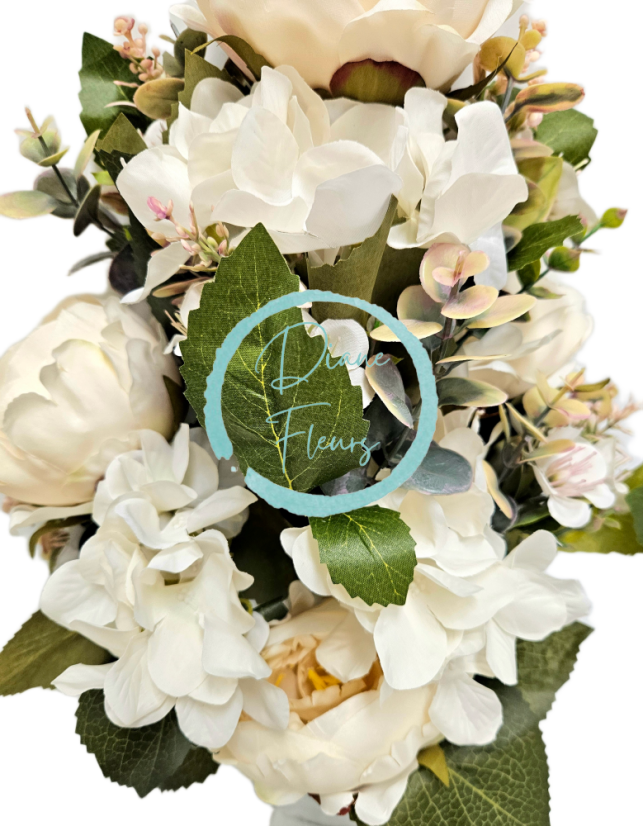 Exclusive Artificial Peonies Bouquet 52cm x 30cm Cream