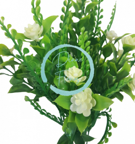 Künstlicher Strauß x6 mit kleinen Blumen 37cm