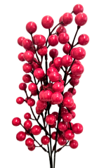 Dekoracija pick jagode 58cm rdeča