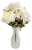 Artificial Peonies, Hydrangeas and Accessories Bouquet x9 44cm Cream