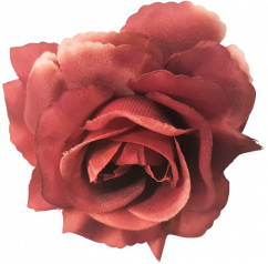 Ruža hlava kvetu O 10cm vínová umelá