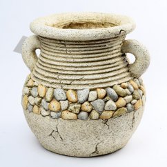 Vaza decorativa din pietra "ulcior" 29,5cm x 31cm x 30cm