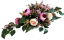 Aranjament de lux pentru cimitir de bujori artificiali si accesorii 100cm x 50cm x 30cm AS1075