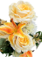 Exclusive artificial bouquet Roses, Lilies, Thistle and accessories x12 54cm x 30cm Yellow, Orange