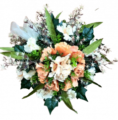 Luxurious artificial pine wreath Exclusive decorated with Iris, Ivy and Accessories 65cm