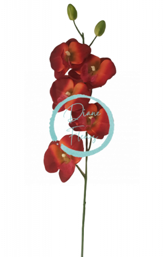 Orchidea "5" červená 78cm umelá