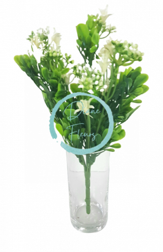Buchet artificial cu flori mici si fructe de padure 24cm