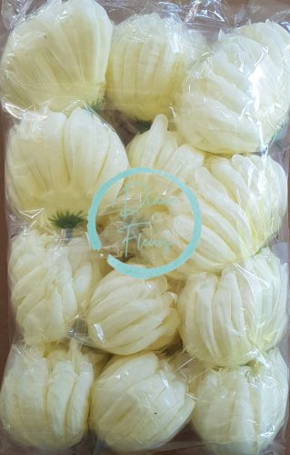Artificial Chrysanthemum Head Ø 13cm Cream