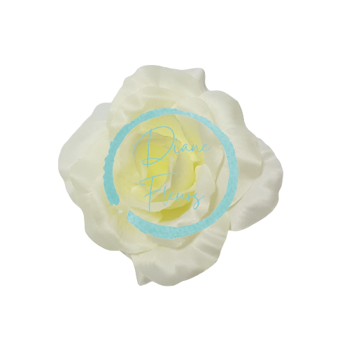 Cap de floare de trandafir 3D O 3,9 inches (10cm) creme flori artificiale