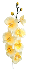 Umelá orchidea kusová 70cm žltá