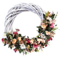 Fonott koszorú művirágok és kiegészítők Ø 46cm