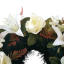 Künstliche Kranz mit Rosen, Lilien und Zubehör Ø 50cm Creme, Braun, Grün