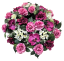 Luxurious artificial pine wreath Exclusive decorated with Dahlias, Roses, Orchideas and accessories 65cm