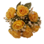 Ruže kytica žltá "9" 25cm umelá