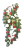 Smútočný veniec z umelých ruží a pivoniek 100cm x 35cm červená, biela, zelená