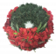 Artificial Sympathy Wreath Ø 40cm variations of flowers & accessories