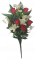 Künstliche Rosen und Alstroemeria Inkalilien Strauß x12 52cm Rot und Weiß