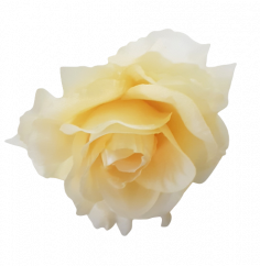 Cvetna glavica vrtnice O 10cm svetlo rumena umetna