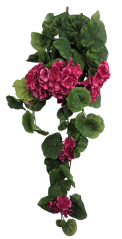 Plante artificiale Geranium x8 roz închis 70cm flori artificiale