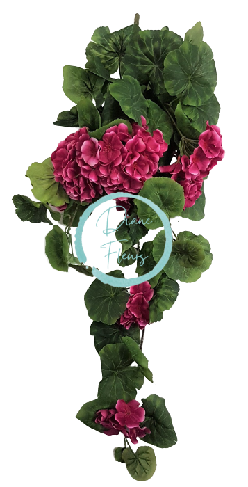 Geranio artificiale rampicante x8 rosa scuro 70cm