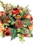 Žalobni aranžman umjetni božuri, hortenzije, čičak i dodaci Ø 40cm x 38cm