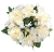 Coroană din răchită decorată cu bujori artificiali si hortensii Ø 30cm