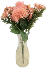 Голям букет от изкуствени розови цветя Thistle & Accessories 43 см