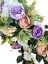 Nagy díszített betontál fenyőből  exclusive baszarozsa, rózsák, szarkalábok delphinium és kiegészítők 135cm x 50cm x 35cm AS1017-BPC