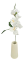 Artificial Gladiolus small 52cm White