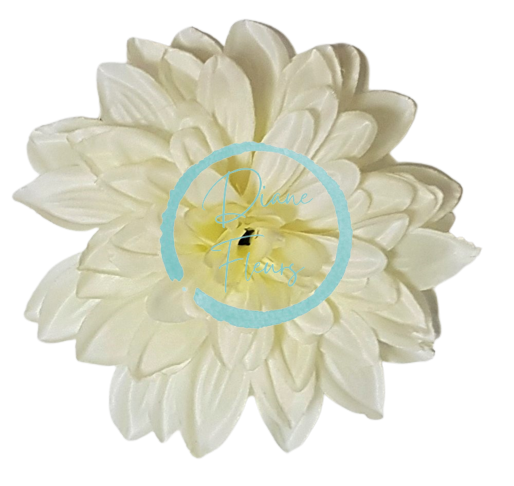 Dalia "Dahlia" główka kwiatowa O 12cm biało-kremowa sztuczna
