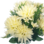Chryzantémy kytice x9 45cm umělá krémová