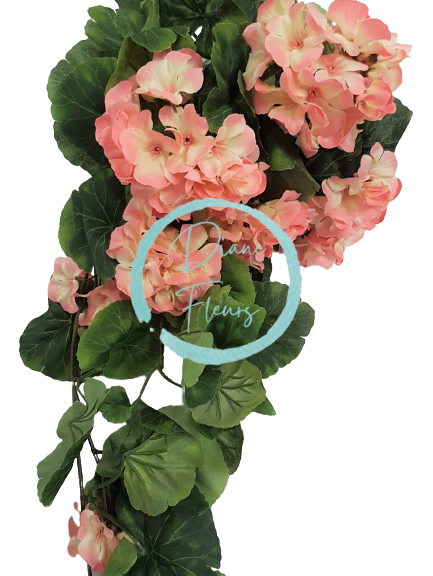 Geranio artificiale Geranio rampicante x8 rosa 70cm