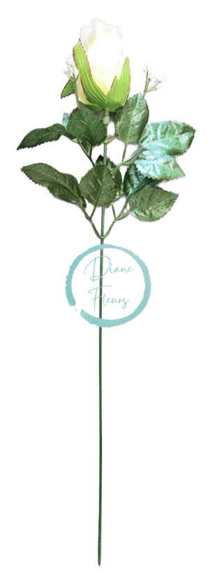 Ruža kusová 48cm umelá  - cena je za balenie 72ks krémová