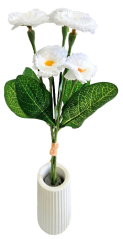Szalmarózsa virág x5 31cm művirág