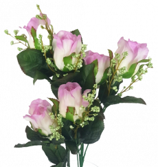Buchet de trandafiri x6 78cm flori artificiale violet