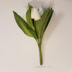 Buchet de lalele x9 crem 33cm flori artificiale