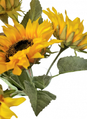 Artificial Sunflowers x5 Bouquet 42cm Yellow