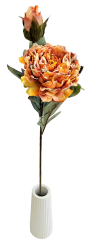 Pezzo di peonia essiccata Esclusiva 1+1 66cm arancione artificiale