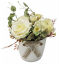Artificial Roses in flowerpot O 22cm x height 20cm Cream wind resistant