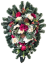 Coroana "frunze" de bujori artificiali, dalii, hortensii, ciulini si accesorii 95cm x 60cm