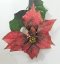 Poinsettia Euphorbia Vianočná ruža 73cm červená & zlatá umelá