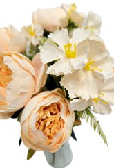 Ekskluzywny bukiet piwonii 50cm sztuczny Peach