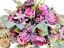 Veľký aranžmán umelé orchidey, ruže, gerbery, pivonky a doplnky 95cm x 45cm x 30cm