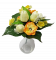 Buchet de Lalele & Zarnacadea & Anemonă x10 30cm portocaliu & crem flori artificiale